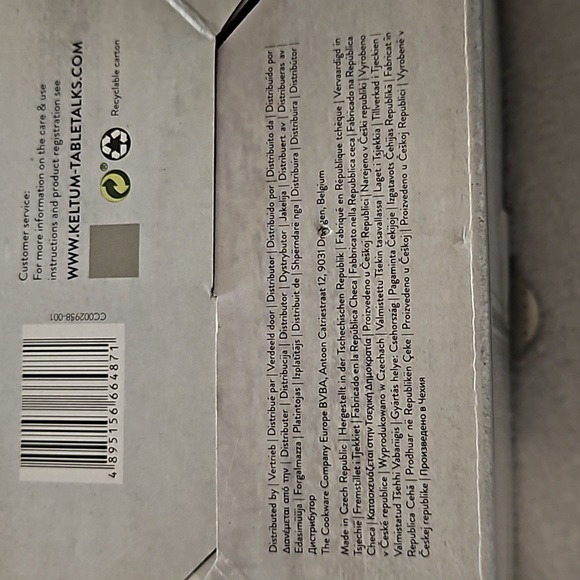 Keltum Table Talks Water Crystalline Glass 2-Piece Set Lead Free Dishwasher Safe - Picture 7 of 15